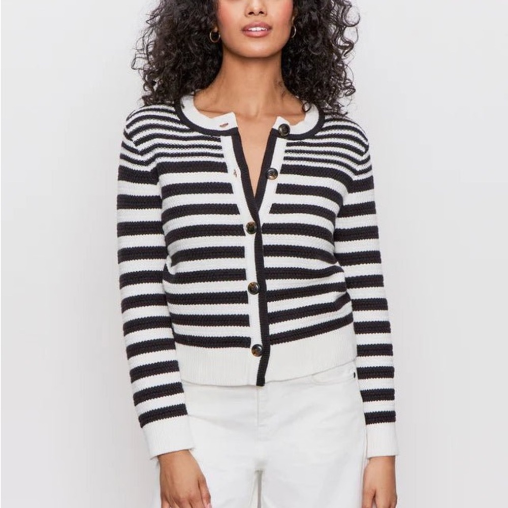 Sanctuary City Summer Cardi Black/Macrame Stripe